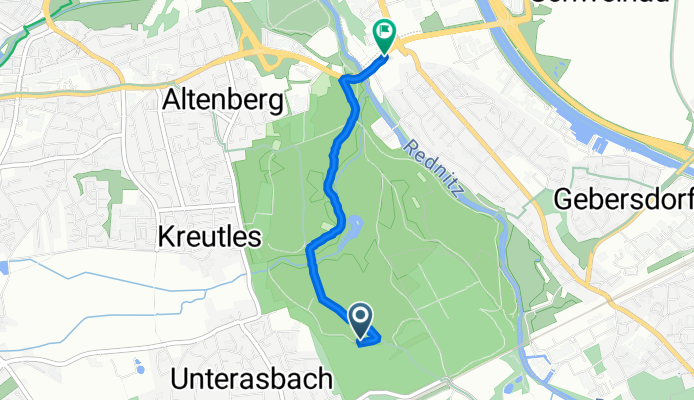 Oberasbach до Rothenburger Straße, Нюрнберг