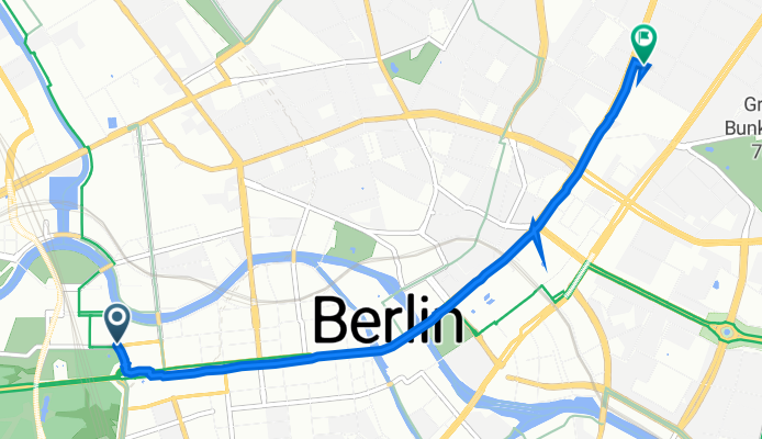 Scheidemannstraße 2, Berlin nach Raabestraße 2, Berlin