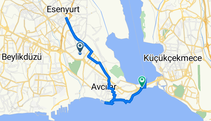 48. Sokak 35, Beylikdüzü Osb to Avcılar Sahil Park İçi Yolu