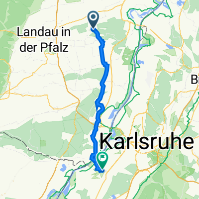 Hauptstraße 87, Zeiskam nach Wilhelm-Röntgen-Straße 15, Rheinstetten