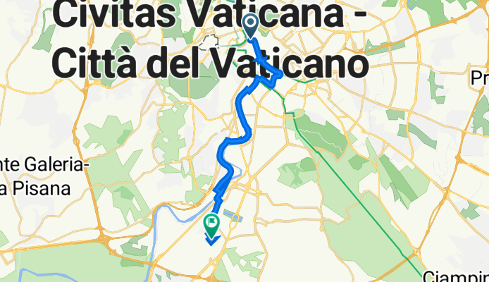 Da Via Tomacelli 101, Roma a Viale Avignone 131, Roma