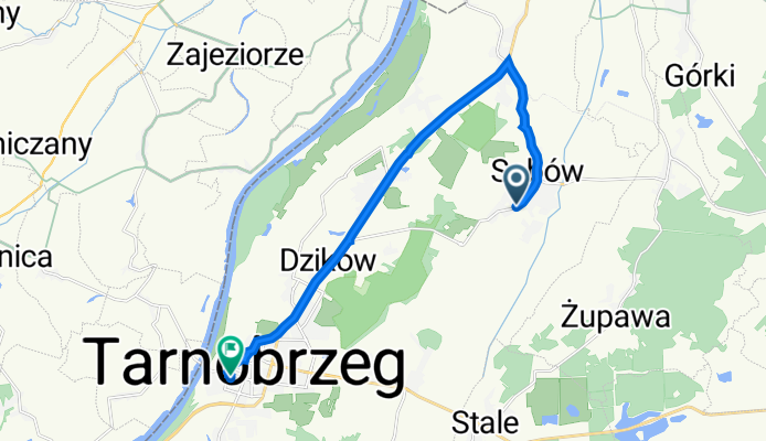Generała Józefa Bema 108, Tarnobrzeg do Jana Kochanowskiego 10, Tarnobrzeg