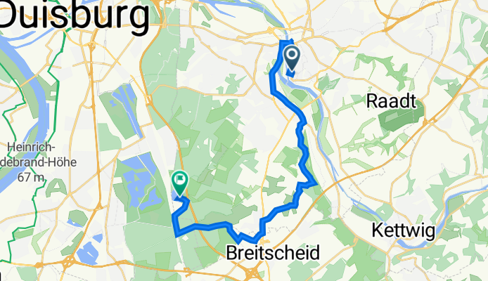 Route nach Am Entenfang 1, Mülheim an der Ruhr