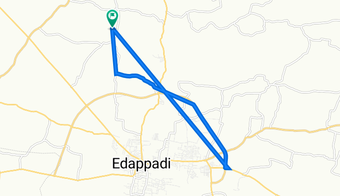 JRCG+GH, Muppanoor to JRCG+GH, Muppanoor