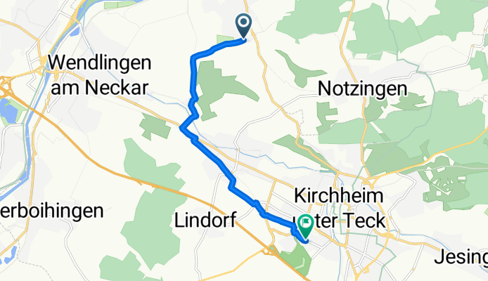 Otto-Hahn-Straße 59, Wernau nach Milcherberg 41, Kirchheim unter Teck