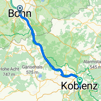 Brüdergasse 1, Bonn to Koblenz