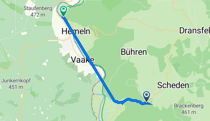 B3, Hann. Münden nach Die Klappe 49, Hann. Münden