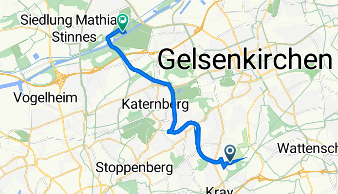 Am Mechtenberg 81, Essen nach Herne-Mitte, Gelsenkirchen