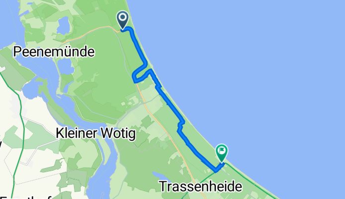L264, Peenemünde nach Dünenweg 22, Trassenheide