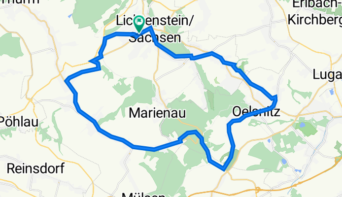 Doktor Otto-Nuschke Straße 7, Lichtenstein/Sachsen nach Doktor Otto-Nuschke Straße 7, Lichtenstein/Sachsen