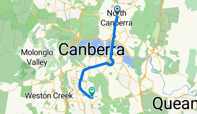 Braddon to Hospital via City