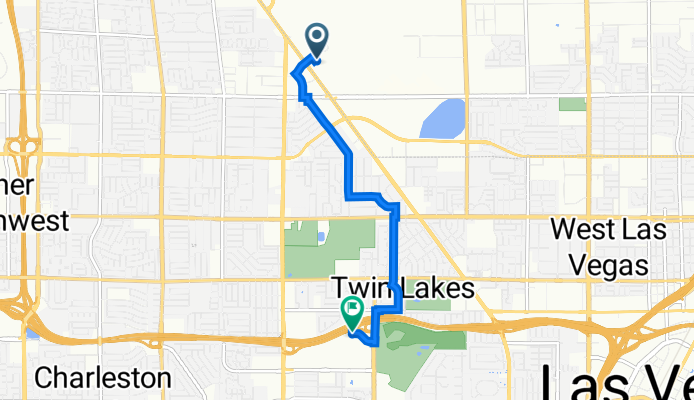 Perimeter Rd, North Las Vegas to 4150 W Meadows Ln, Las Vegas