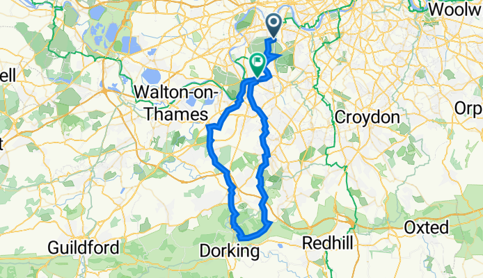 Richmond Park to Box Hill Loop
