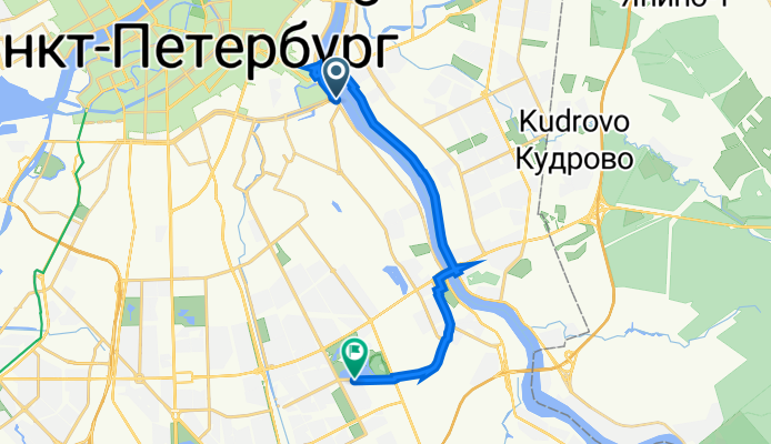 59.919° N 30.399° W до 59.851° N 30.408° W
