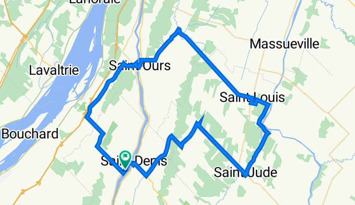 De Saint-Antoine-sur-Richelieu à Saint-Louis ( boucle )