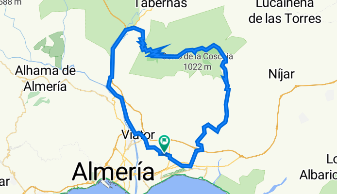 Venta Gaspar - Miniholliwood - Puntal - Colativí - Estación Mañicas - La Viñica - Alquián - Venta Gaspar