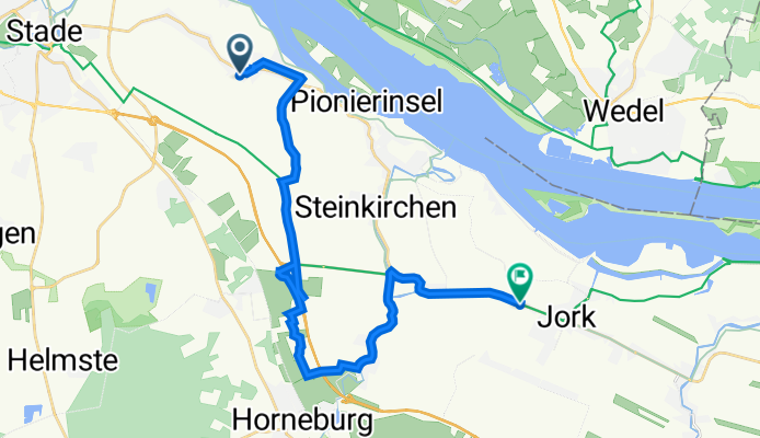 Vorderstraße 18–26, Hollern-Twielenfleth nach Westerjork 81, Jork