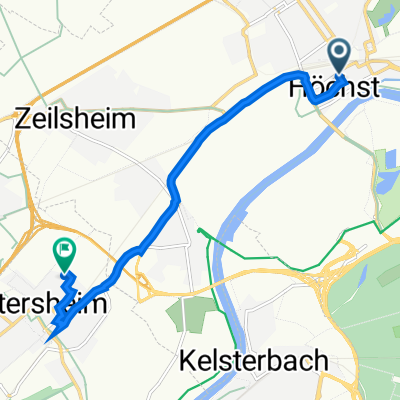 Albanusstraße 25, Frankfurt am Main nach Friedrich-Ebert-Straße 47, Hattersheim am Main