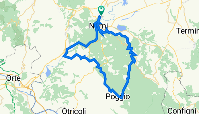 Gole del Nera presso Narni - giro ad anello