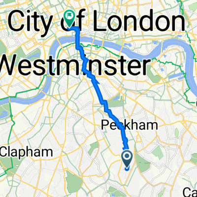 141 Crystal Palace Road, London to City of London, London