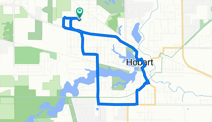 337 N Cavender St, Hobart to 344 N Colorado St, Hobart
