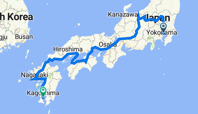 Bicycle trip across western Japan
