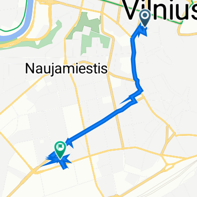 От Vilniaus gatvė 18a, Vilnius до Naugarduko gatvė 62, Vilnius