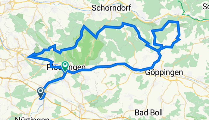 Richtung GD und auf dem Schurwald über ES heim