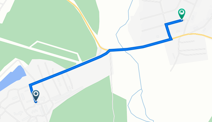 От улица Ленина 30, Гремячево до улица Гайдара 18, Гремячево