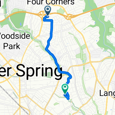 9800 Hastings Dr, Silver Spring to 122 Hilltop Rd, Silver Spring