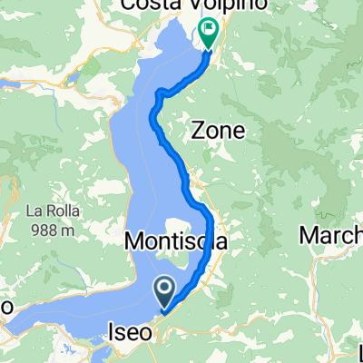 Via Papa Giovanni XXIII 41, Pilzone nach Viale Valle Camonica 6a, Pisogne