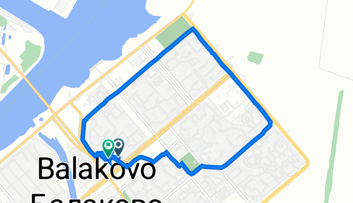От улица Трнавская 3, Балаково до улица 30 лет Победы 16, Балаково