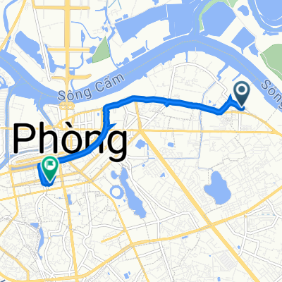 285 Ngô Quyền, Hải Phòng to 30 Ngõ 153 Hai Bà Trưng, Hải Phòng