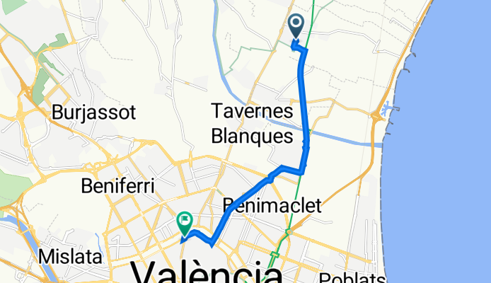 De Carrer del Forn Vell 11, Meliana a IVAM, Valencia