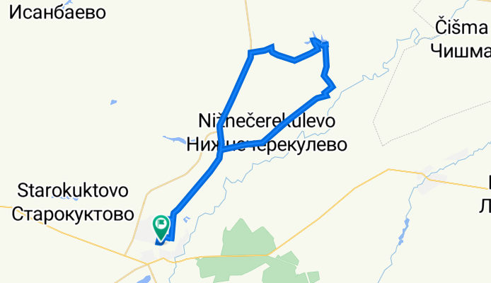 От улица Максима Горького 1, Верхнеяркеево до улица Максима Горького 1, Верхнеяркеево