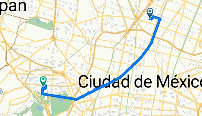 Calle Aurora 80A, Gustavo A. Madero a Calle Virgilio 25A, Miguel Hidalgo