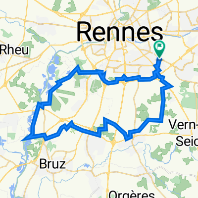 45 Rue Louis Pétri, Rennes to 50 Rue Louis Pétri, Rennes