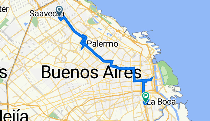 De Zapiola 3300, Buenos Aires a Avenida Montes de Oca 439, Buenos Aires