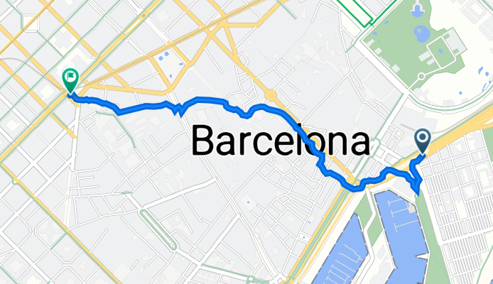 Ronda Litoral, Barcelona a Gran Via de les Corts Catalanes, Barcelona