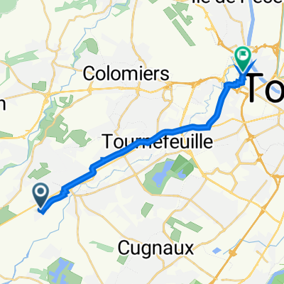 2 bis Rue de Fronton, Plaisance-du-Touch à Avenue des Arènes Romaines, Toulouse