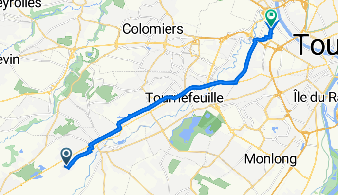 2 bis Rue de Fronton, Plaisance-du-Touch à Avenue des Arènes Romaines, Toulouse