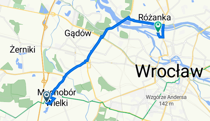 Jurija Gagarina 88, Wrocław do Kleczkowska 53, Wrocław