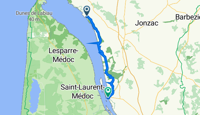 Mortagne-sur-Gironde to Blaye-et-Sainte-Luce