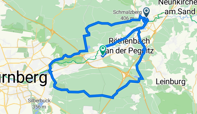 Lauf-Silbersee-Tiergarten-Erlenstegen-Lauf