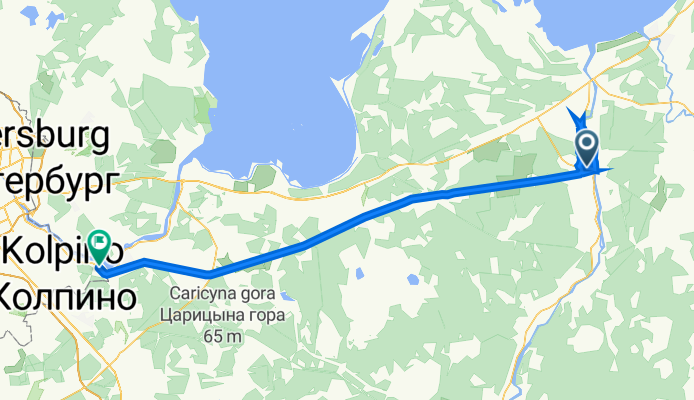 От проспект Державина 32, Волхов до Петрозаводское шоссе, Санкт-Петербург