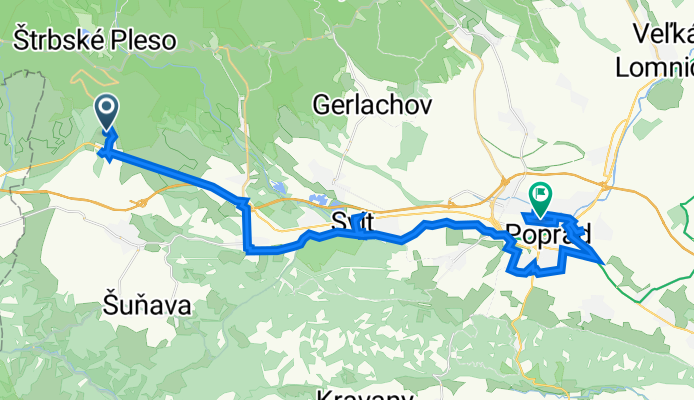 230921 Bike 37 km T.Štrba-Poprad prieskum obídenia mesta