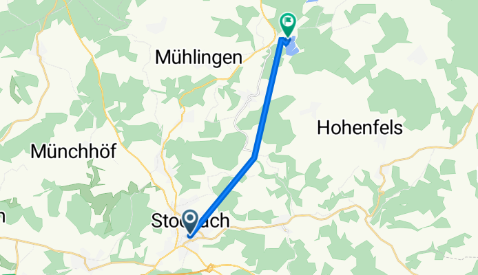 Hauptstraße 11, Stockach nach Bahnhof Schwackenreute 4, Mühlingen