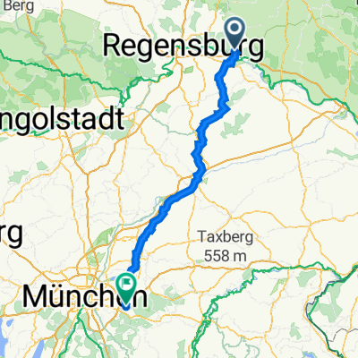 droga z Wiesent do Baldham