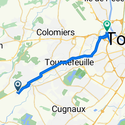 2 bis Rue de Fronton, Plaisance-du-Touch à Avenue des Arènes Romaines, Toulouse