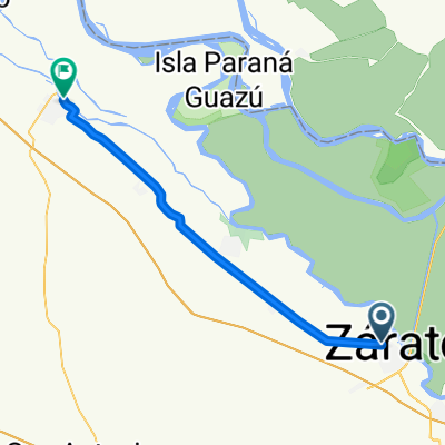 Zarate a Baradero por tierra 